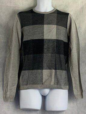 Ryan Seacrest Distinction Men's Pullover Sweater, Concrete Gray Plaid, Small